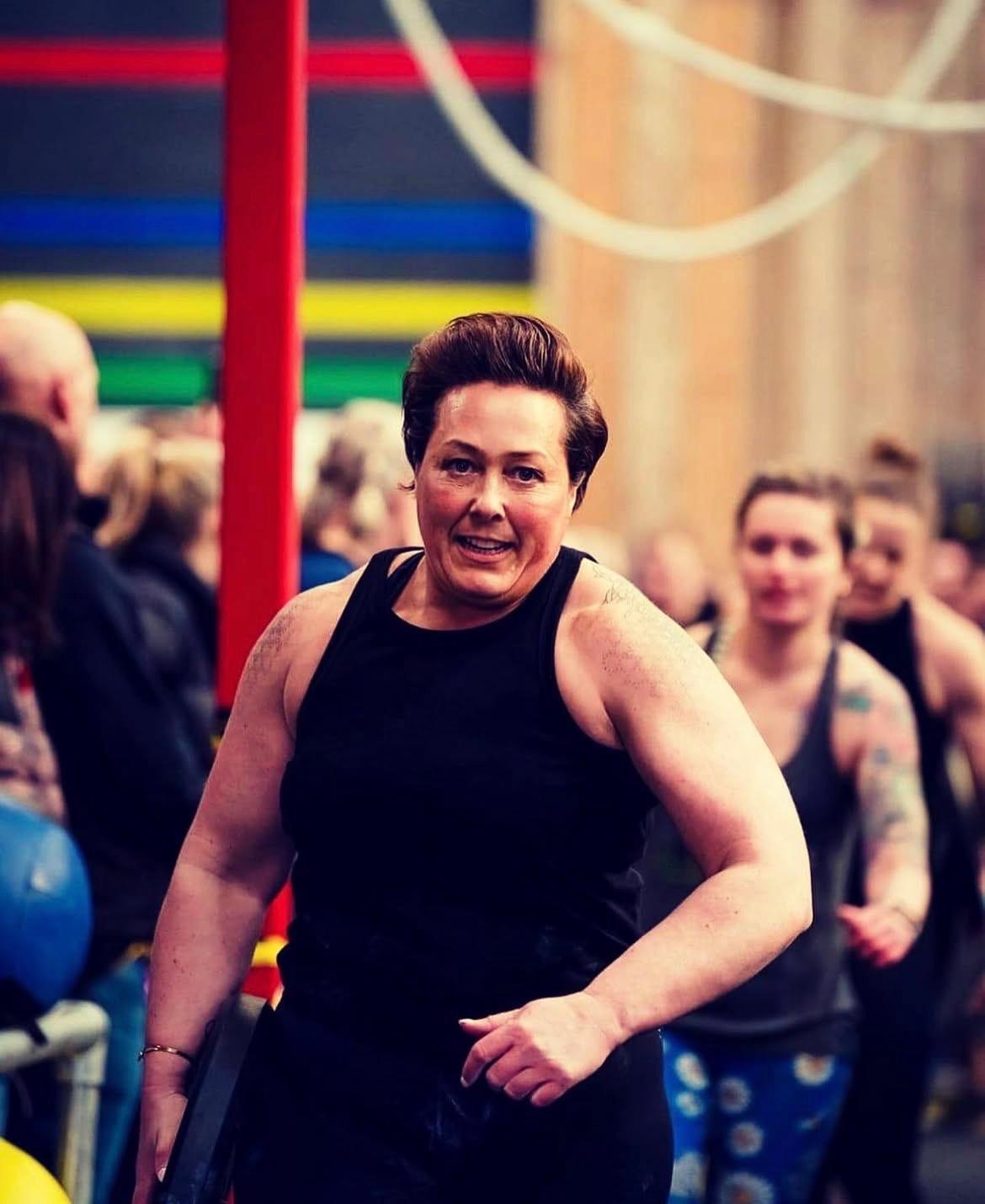 Victoria competing at a Crossfit event
